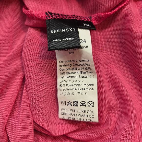 Shein Women's Dress 3X 3XL Pink Formal Size  Misses Plus 22W 24W - Picture 3 of 5